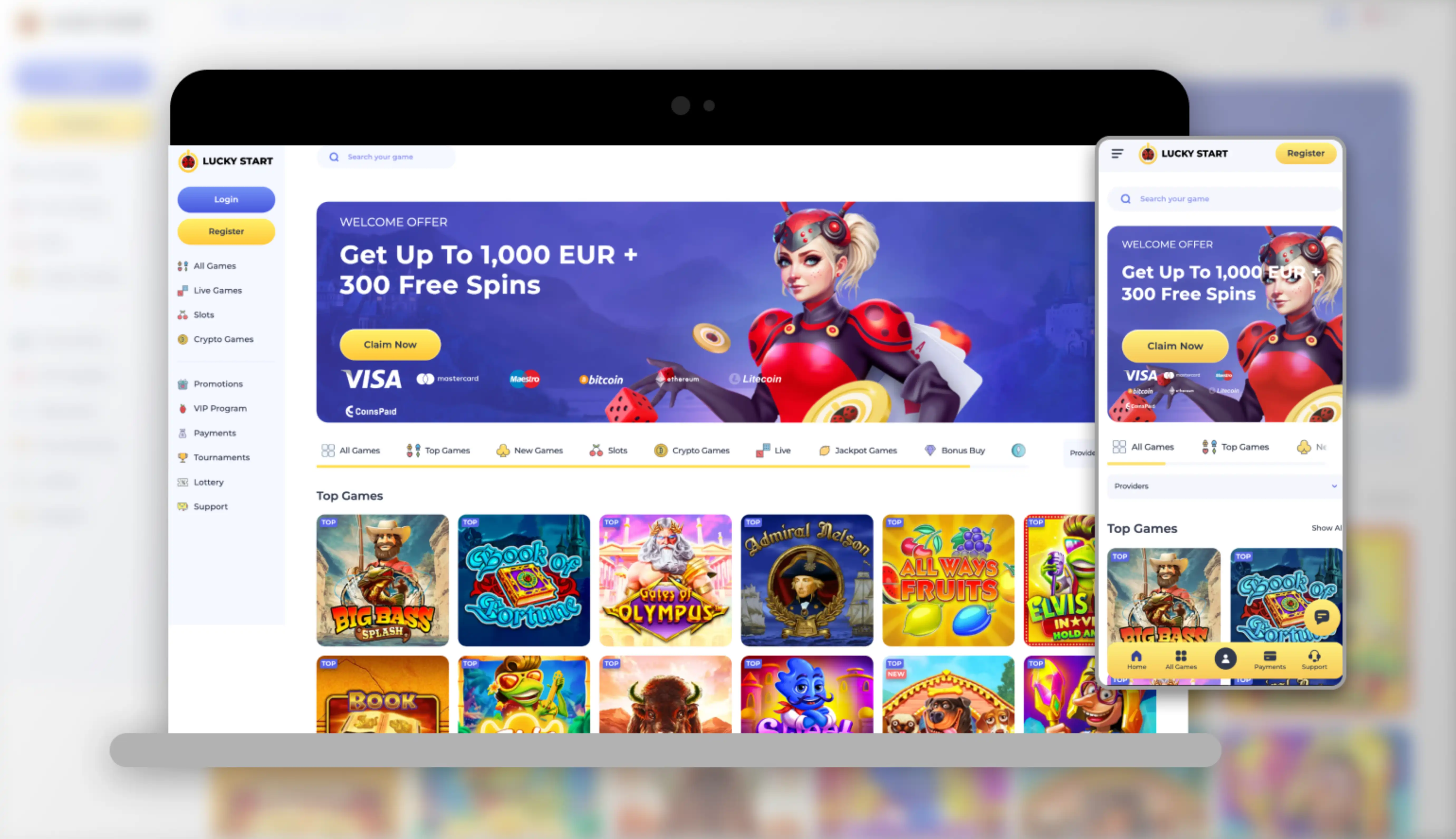 LuckyStart Casino App-Screenshot